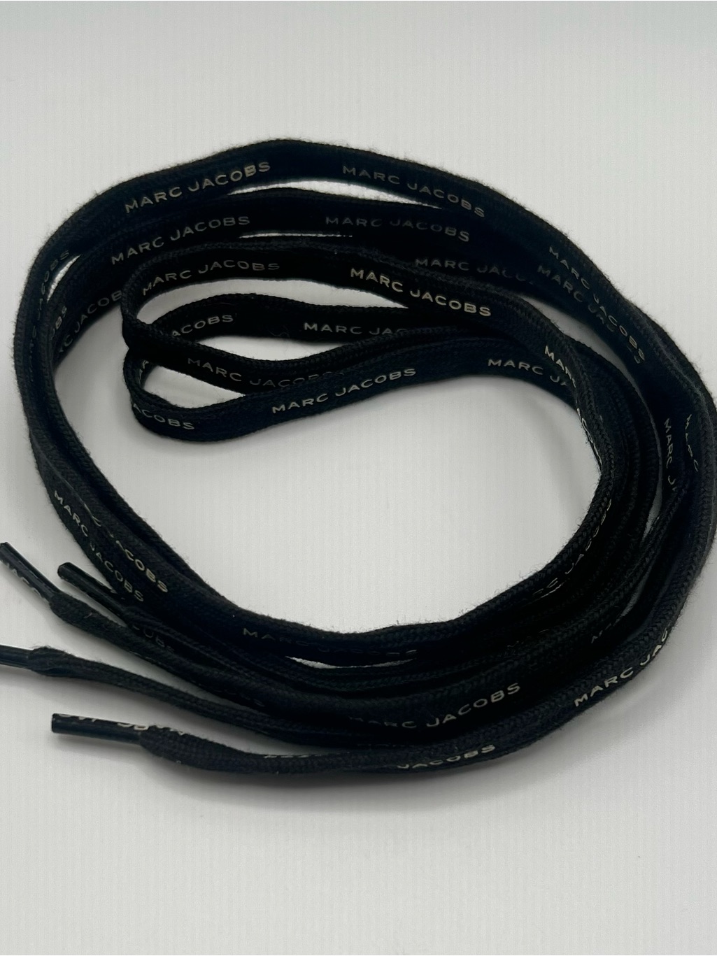Marc Jacobs Black Shoelaces With White Logo